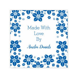 Sello Automático Flor oriental hecha con amor