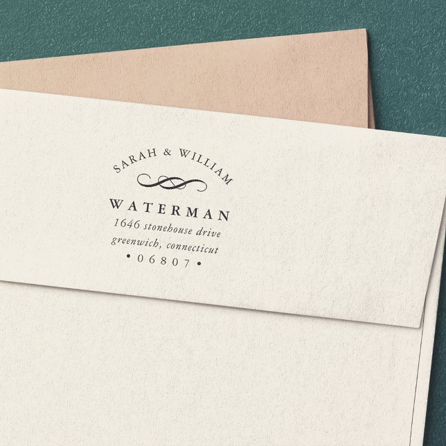 Sello Automático Florecimiento elegante | Dirección de devolución (Subido por el creador)