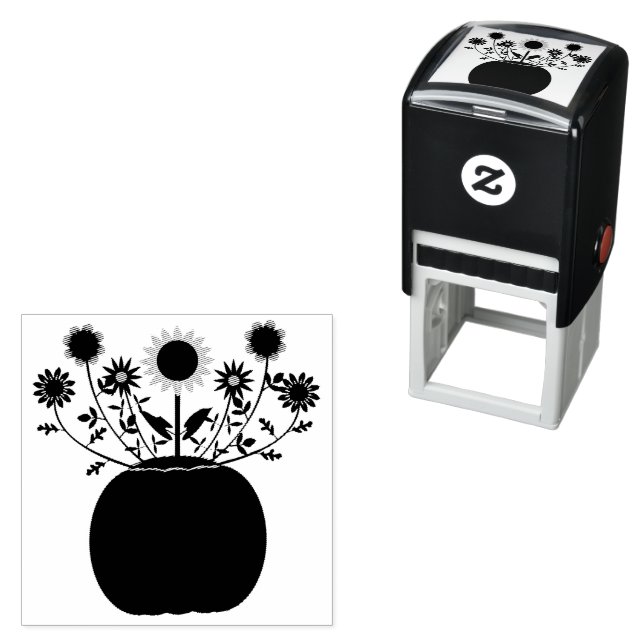 Sello Automático Flores de Acción de Gracias en Calabaza (In Situ)