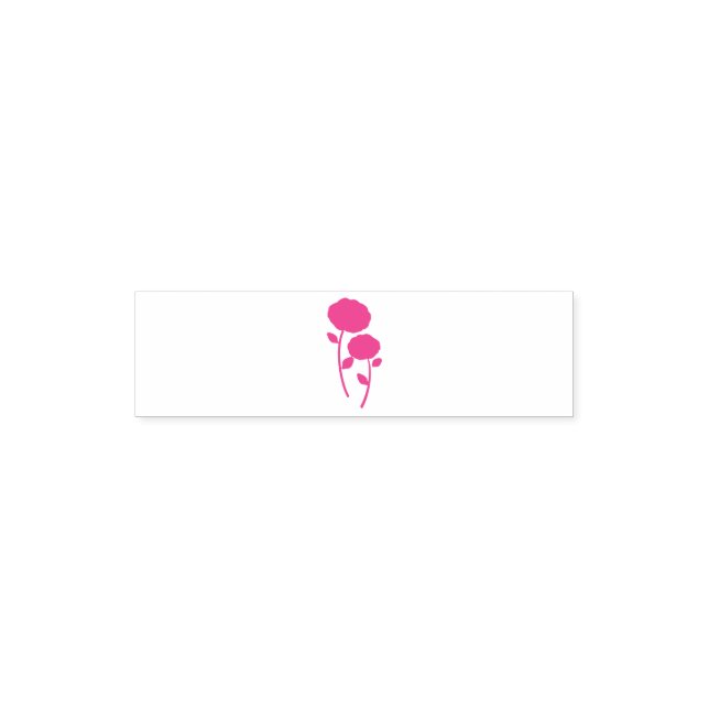 Sello Automático Flores de rosa (Diseño)