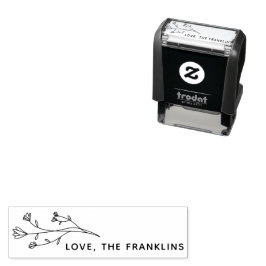 Sello Automático Flores Rústicas Amor