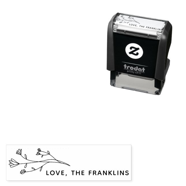 Sello Automático Flores Rústicas Amor (In Situ)