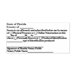 Sello Automático Florida Notary Jurat Self Inking Stamp