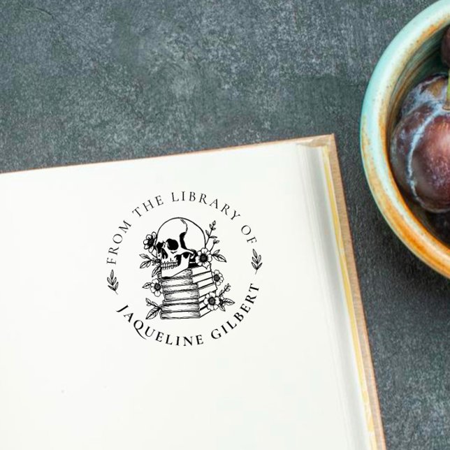 Sello Automático Florienta Calavera Gótica De La Biblioteca De (Subido por el creador)