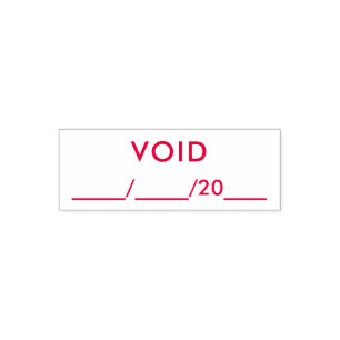 Sello Automático Folleto comercial Red Ink VOID con fecha