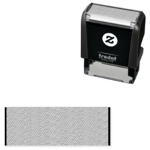 Sello Automático fondo marrón con borde blanco_