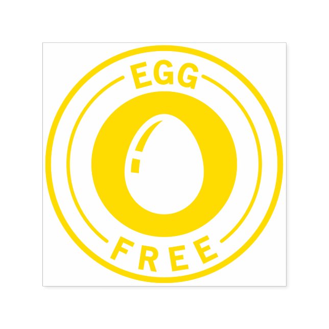 Sello Automático Food Allergy Icon Egg Free (Diseño)