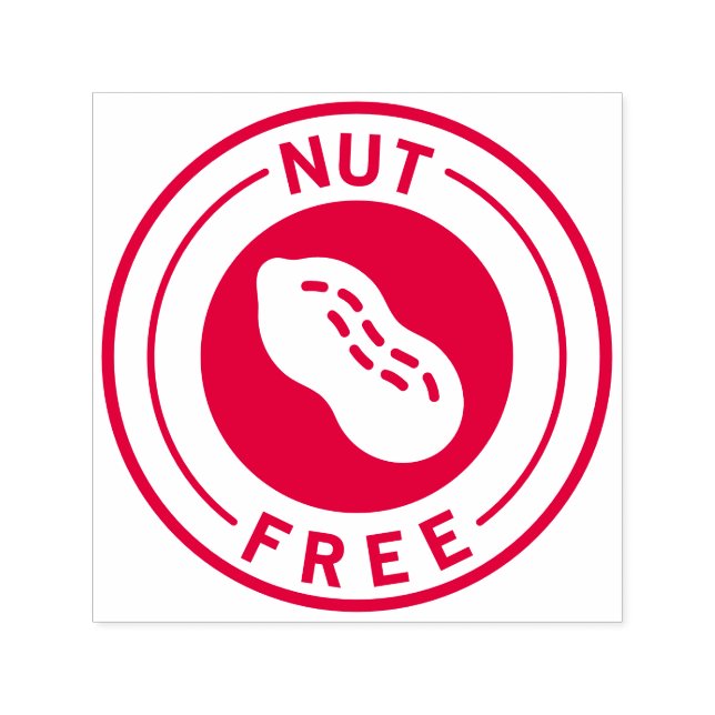 Sello Automático Food Allergy Icon Peanut Free (Diseño)