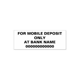 Sello Automático For Mobile Deposit Only Bank Name Account (Bold)