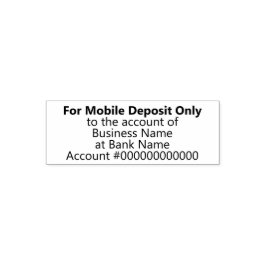 Sello Automático For Mobile Deposit Only to the Account of Business