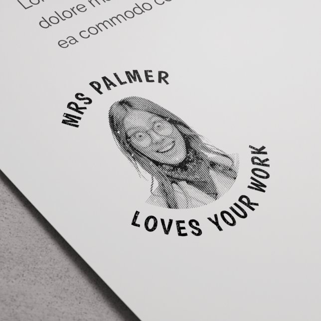 Sello Automático Foto de Cara de Profesor Personalizada Aprobada (Subido por el creador)