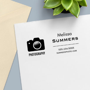 Sello Automático Fotografía de cámara - Información de contacto del