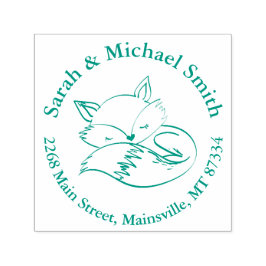 Sello Automático Fox Baby Shower Woodland Animals