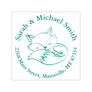 Sello Automático Fox Baby Shower Woodland Animals