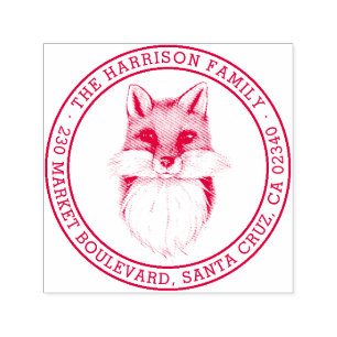 Sello Automático Fox de mano Dirección de devolución de nombre de