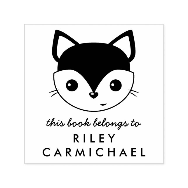 Sello Automático Fox Este Libro Pertenece A Nombre Personalizado (Diseño)