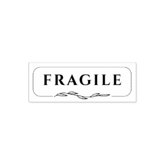 Sello Automático FRAGILE Envío de correo móvil marco botánico