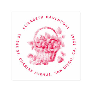 Sello Automático Fresas frescas en una canasta de mimbre