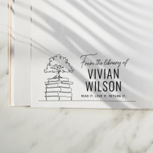 From The Library Of Custom Name Modern Bookplate