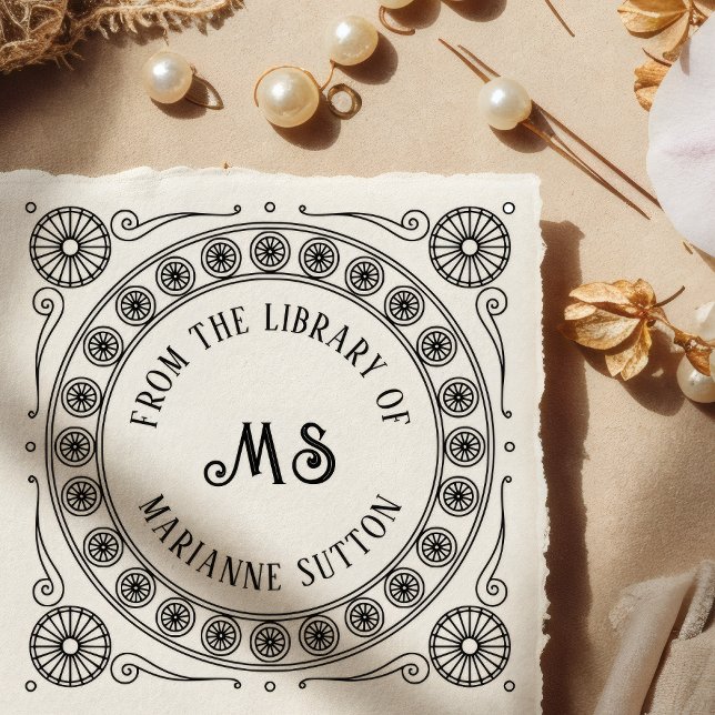Sello Automático "From the library of" Monogram Library Bookplate (Subido por el creador)