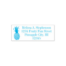 Fruity Pineapple Return Address Stamp