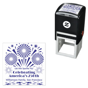 Sello Automático Fuegos artificiales celebrando el 250 aniversario 