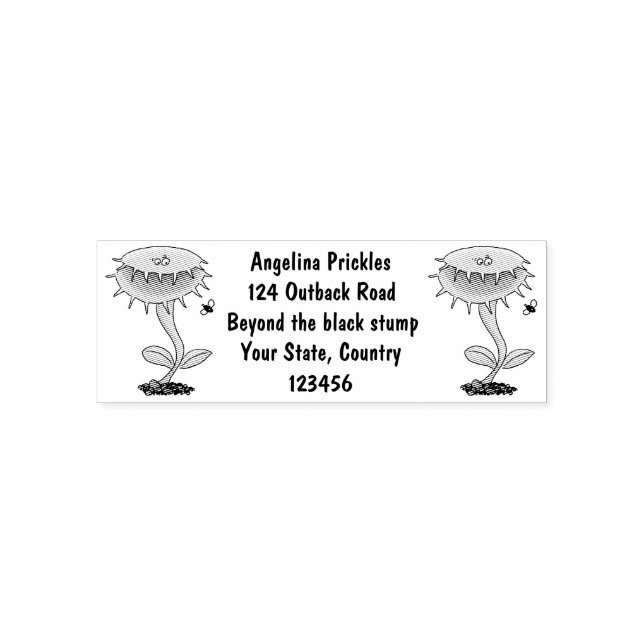 Sello Automático Funny carnívoro Venus trampa de mosca personalizad (Diseño)