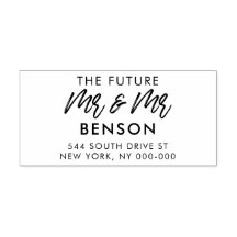 Futuro moderno Sr. y Sr. boda gay discurso de regr