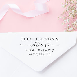 Sello Automático Futuro Sr. Mrs Minimal Script Personalizado Return