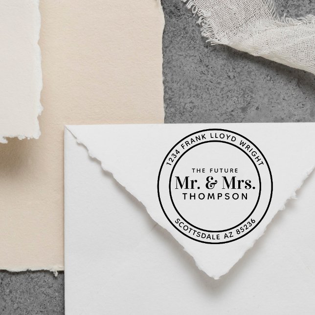 Sello Automático Futuro Sr. y Sra. Round Boda Return (Subido por el creador)