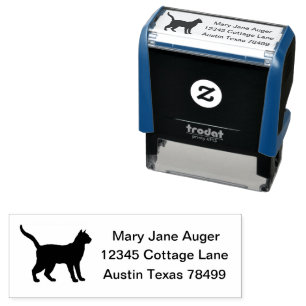 Sello Automático Gato azul ruso personalizado