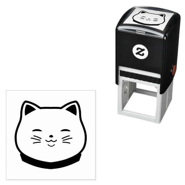 Sello Automático Gato Chubby encantador (In Situ)