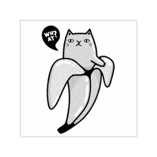 Sello Automático Gato en banana