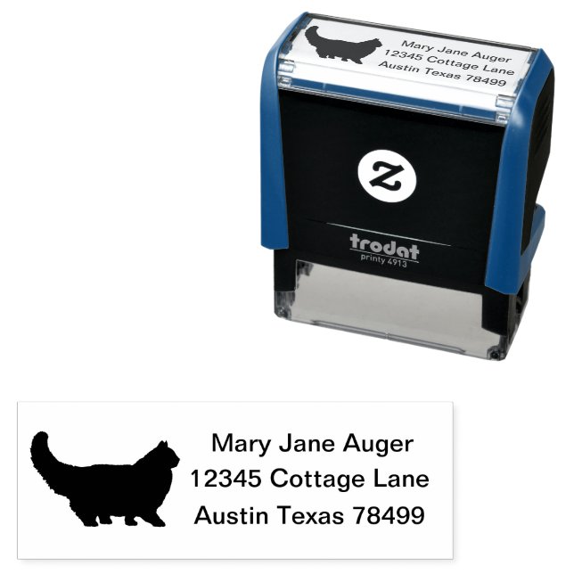 Sello Automático Gato persa personalizado (In Situ)