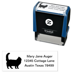Sello Automático Gato Silueta Chantilly-Tiffany