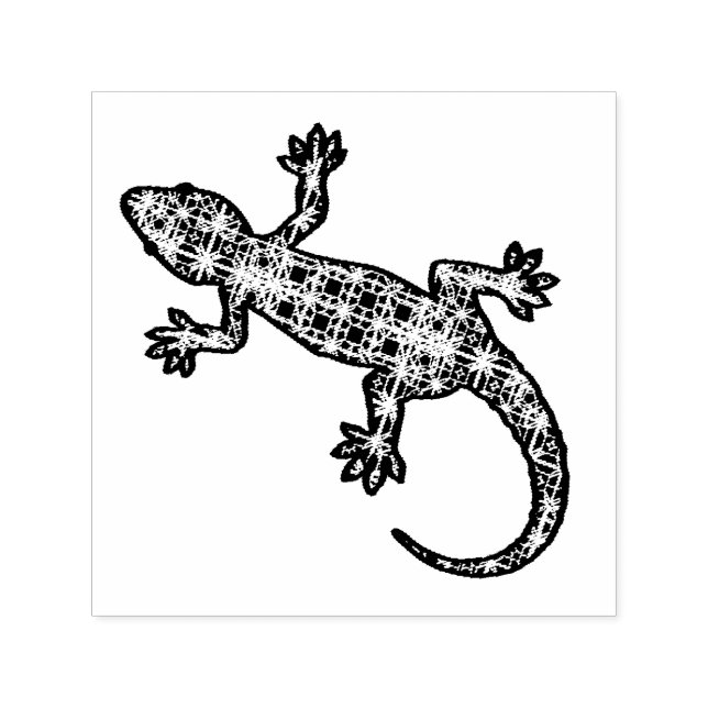 Sello Automático Gecko tribal batik / Lizard (Diseño)