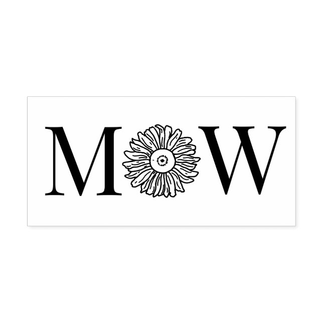 Sello Automático Girasol #1 Pareja Boda 2 Monograma inicial (Diseño)