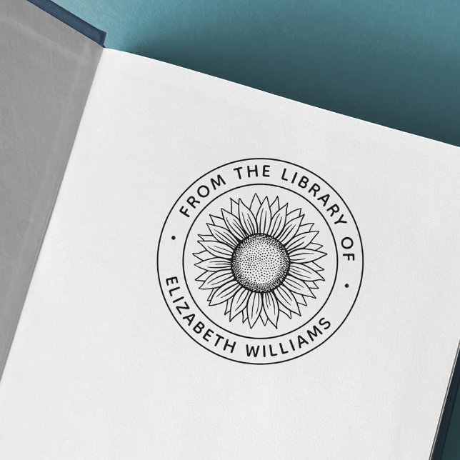 Sello Automático Girasol de la biblioteca de libro nombre personali (Subido por el creador)