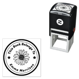 Sello Automático Girasol de texto personalizado