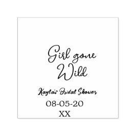 Sello Automático Girl gone wild bridal shower name date simple mini