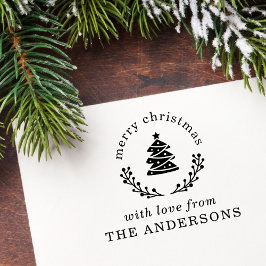 Sello Automático Globe navideño Feliz Navidad