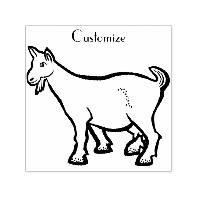 Sello Automático Goat Animal Thunder_Cove (Diseño)