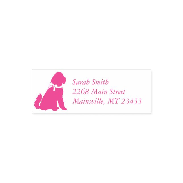 Sello Automático Goldendoodle Baby Shower Pink (Diseño)