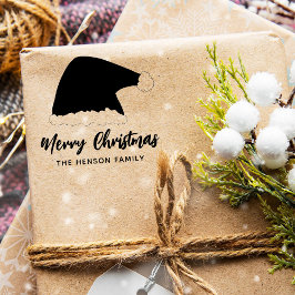 Sello Automático Gorra de Santa Cláusula, Feliz Guión de Navidad