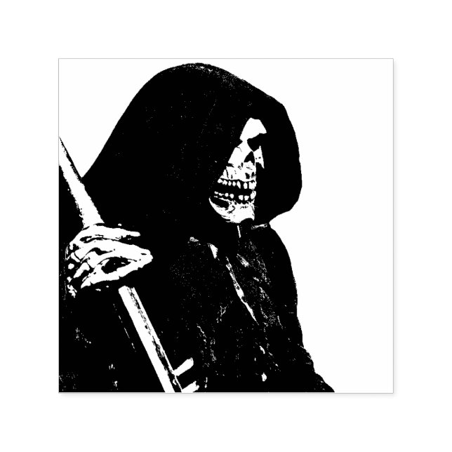 Sello Automático Gory Grim Reaper con Scythe (Diseño)