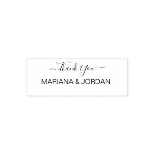Sello Automático Gracias Boda moderno Personalizado Corazón