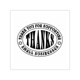 Sello Automático Gracias - Gracias por apoyar a las pequeñas empres