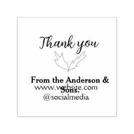 Sello Automático Gracias por el nombre de la compañía de la hoja de