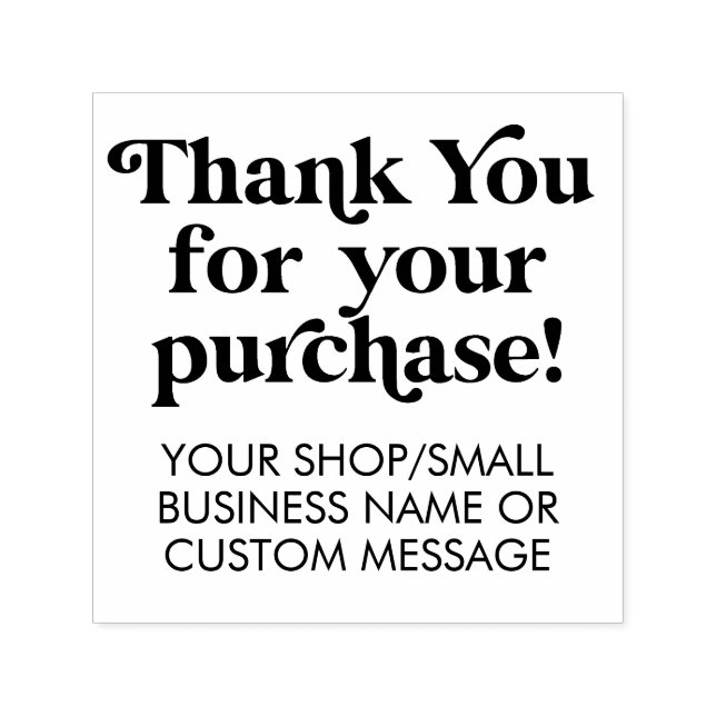 Sello Automático Gracias por su compra Pequeña Empresa Personalizad (Diseño)