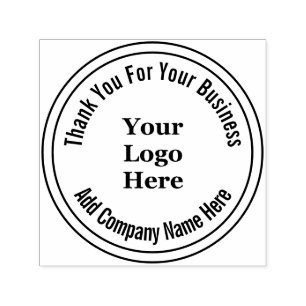 Sello Automático Gracias Por Tu Negocio, Tu Logo Aquí